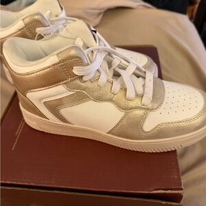 Art Class Gold and White Women's Sneakers